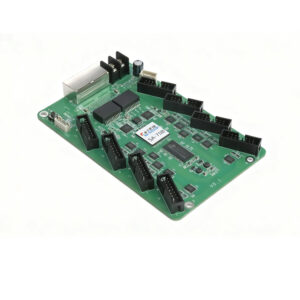 Colorlight 5A-75B LED receiving card with integrated HUB75 interfaces, dual RJ45 ports, green circuit board for LED display control