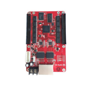 Colorlight A8 dual-mode LED receiving card with dual RJ45 gigabit ports, red circuit board, 256×256 pixels load for LED display control