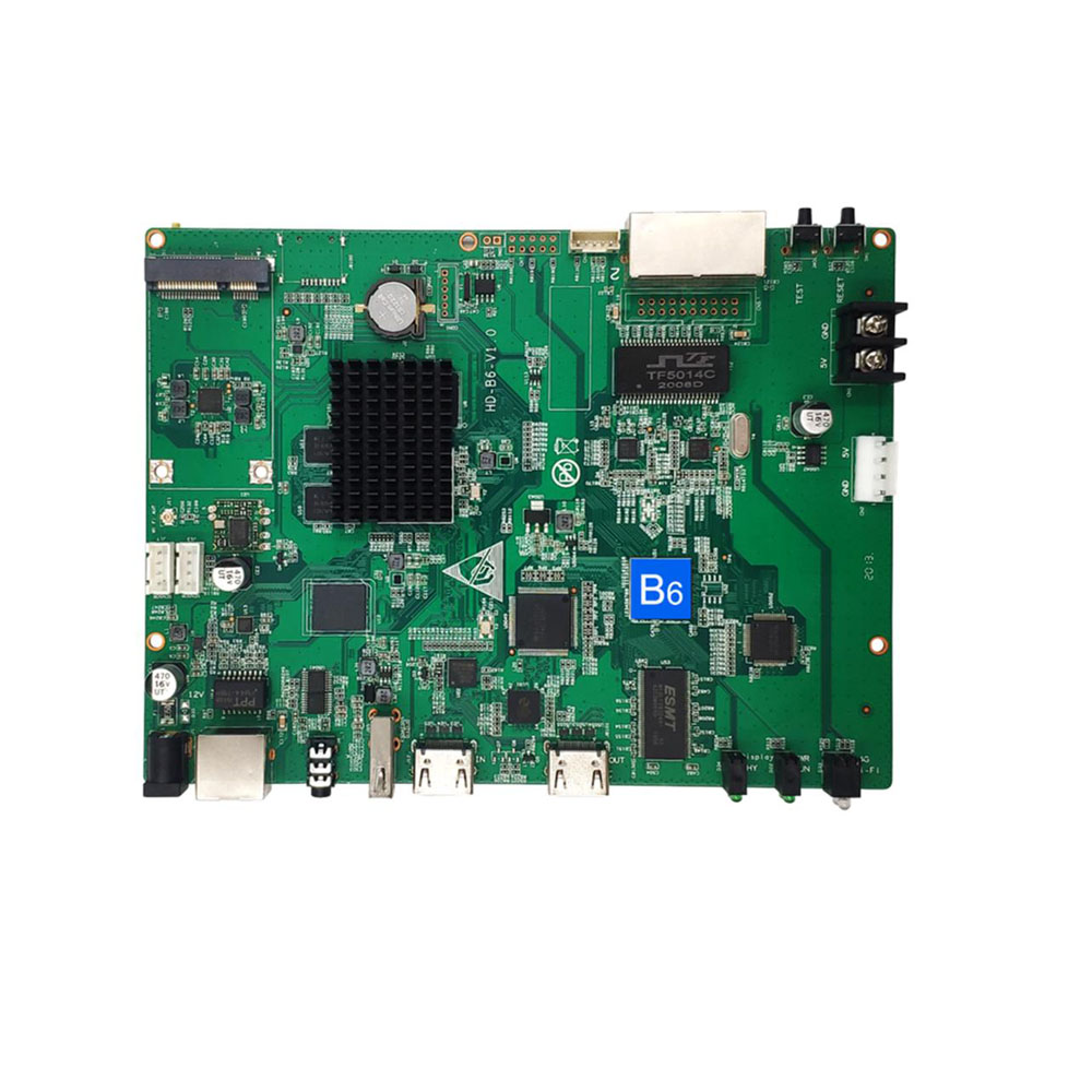 HD-B6 synchronous asynchronous dual-mode LED control card front view high resolution