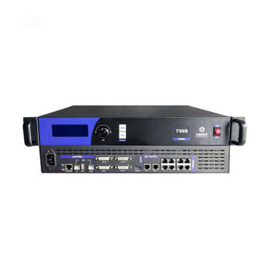 Linsn TS08 4K LED sending box with HDMI, DVI, USB and gigabit RJ45 ports for large LED video wall control