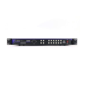 Linsn X2000 two-in-one LED video processor with LCD display, HDMI DVI VGA CVBS ports and 4 Ethernet ports