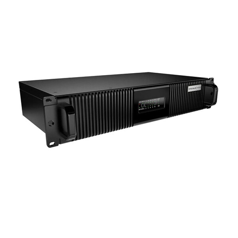 NovaStar CVT10 Pro-M multimode fiber converter with 10G optical ports and 10x Gigabit Ethernet for LED display transmission