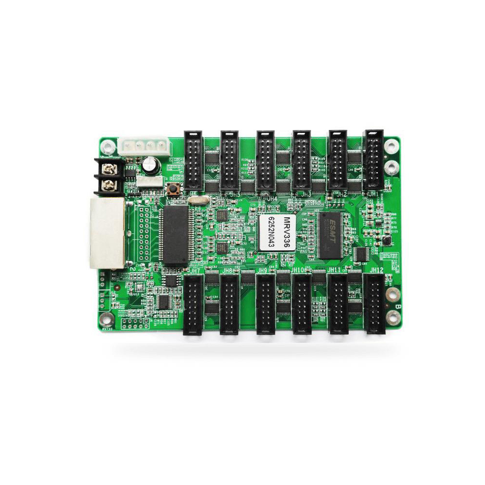 Novastar MRV336 no-HUB LED receiving card with 12 HUB75E interfaces, 256×226 pixels for indoor outdoor LED displays