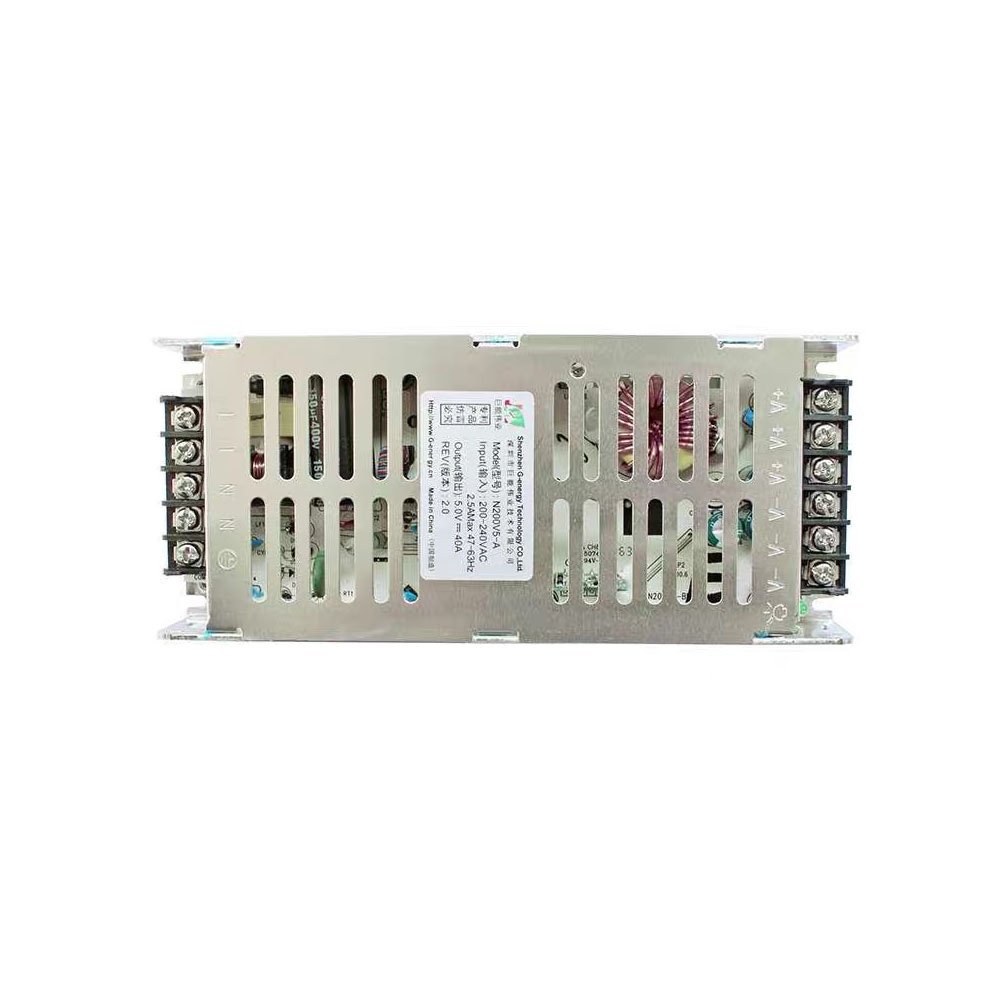 G-energy N200V5-A 5V 40A 200W ultra thin fanless LED display power supply front view
