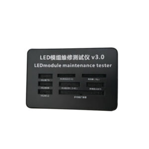 Portable LED module maintenance tester front panel with digital display and control switches