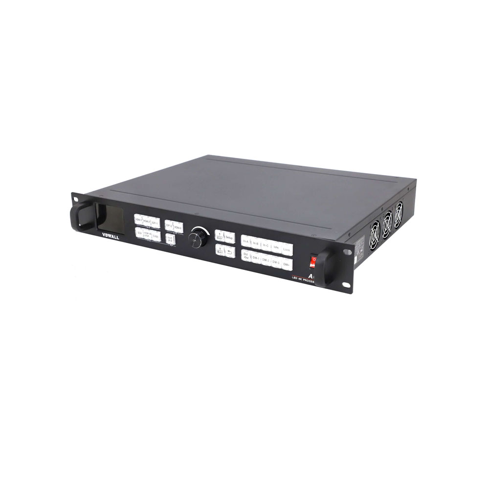 VDWALL A65 4K 60Hz LED video processor front panel with controls