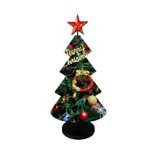 LED Christmas Tree Display main view, tree-shaped LED screen with star top for indoor holiday decoration