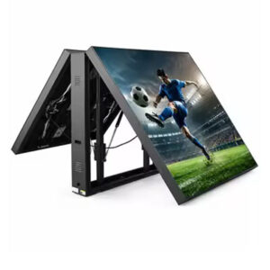 Outdoor double-sided LED display screen with hydraulic flip cabinet, dual face advertising LED screen