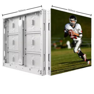 Outdoor fixed installation waterproof LED display 960mm panel front and rear view
