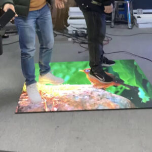 Ultra thin P2.6 P3.91 indoor interactive LED dance floor tiles full view